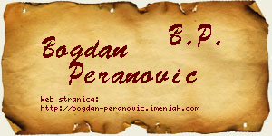 Bogdan Peranović vizit kartica